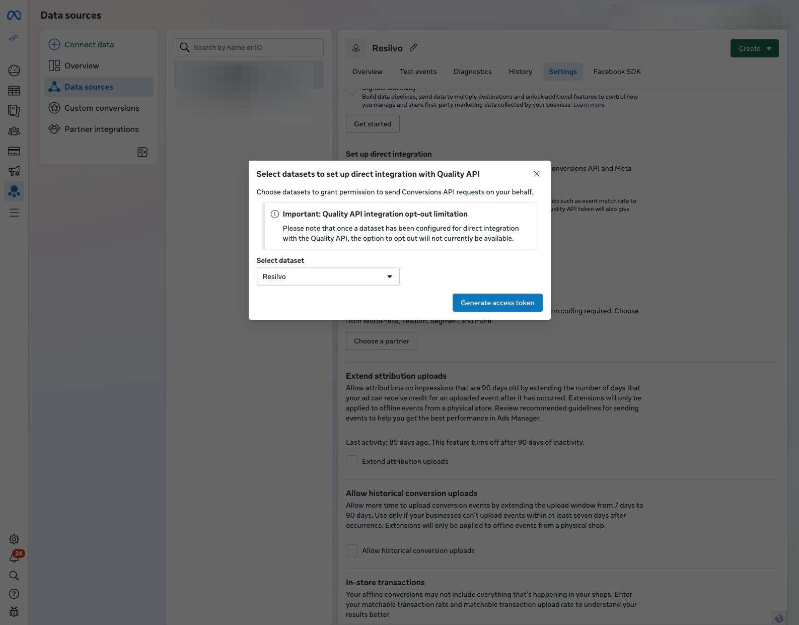 Generate access token
